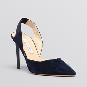 Diane von Furstenberg Blaire Suede Point Toe Heel